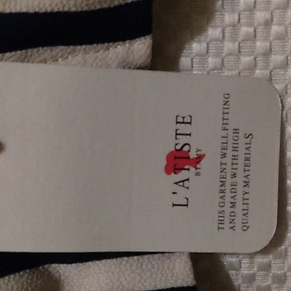 L’ATISTE by Amy Navy Blue & White Stripe Bikini Top - Picture 4 of 6